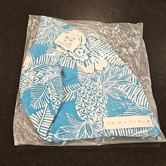 ?TRINA TURK? Pinapple Garden Crusher Hat ~ Pineapple Paradise Barkcloth NWT main image 8